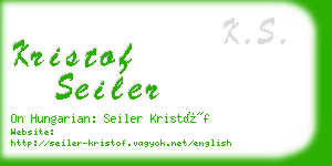 kristof seiler business card